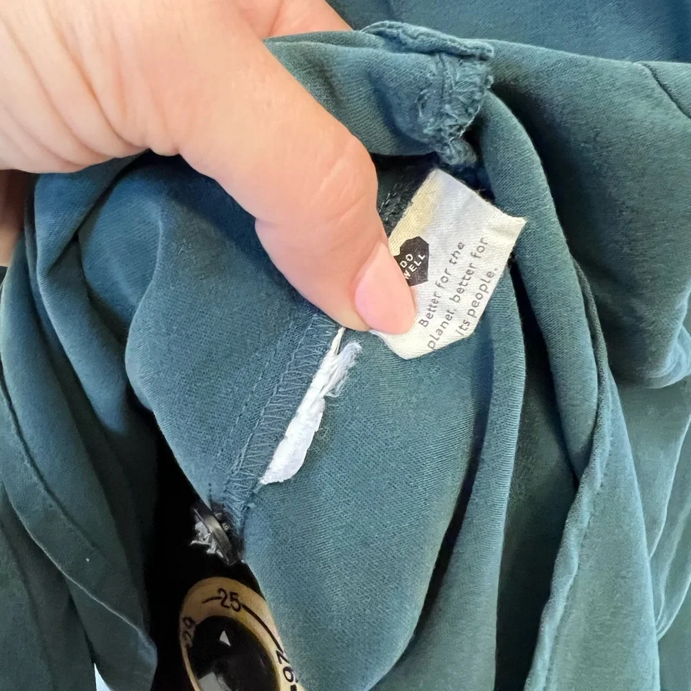 Madewell Sandwashed Popover Top Medium M EUC - Picture 6 of 6